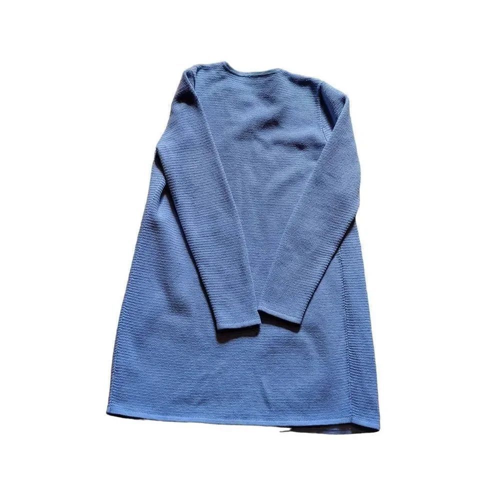 Talbots Textured Open Front Sweater Jacket Cardigan Blue Women's XS - Picture 2 of 6